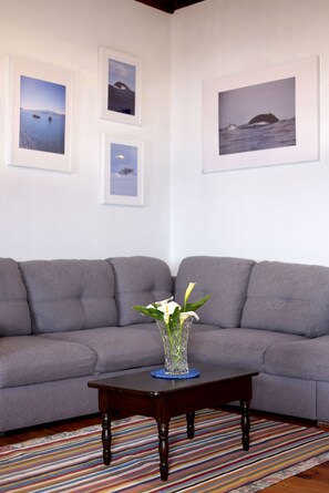 Adega do Farol, 2 Bedrooms, Ocean View, Oceanfront | Living area | Flat-screen TV - Adegas do Pico (Sao Roque do Pico)