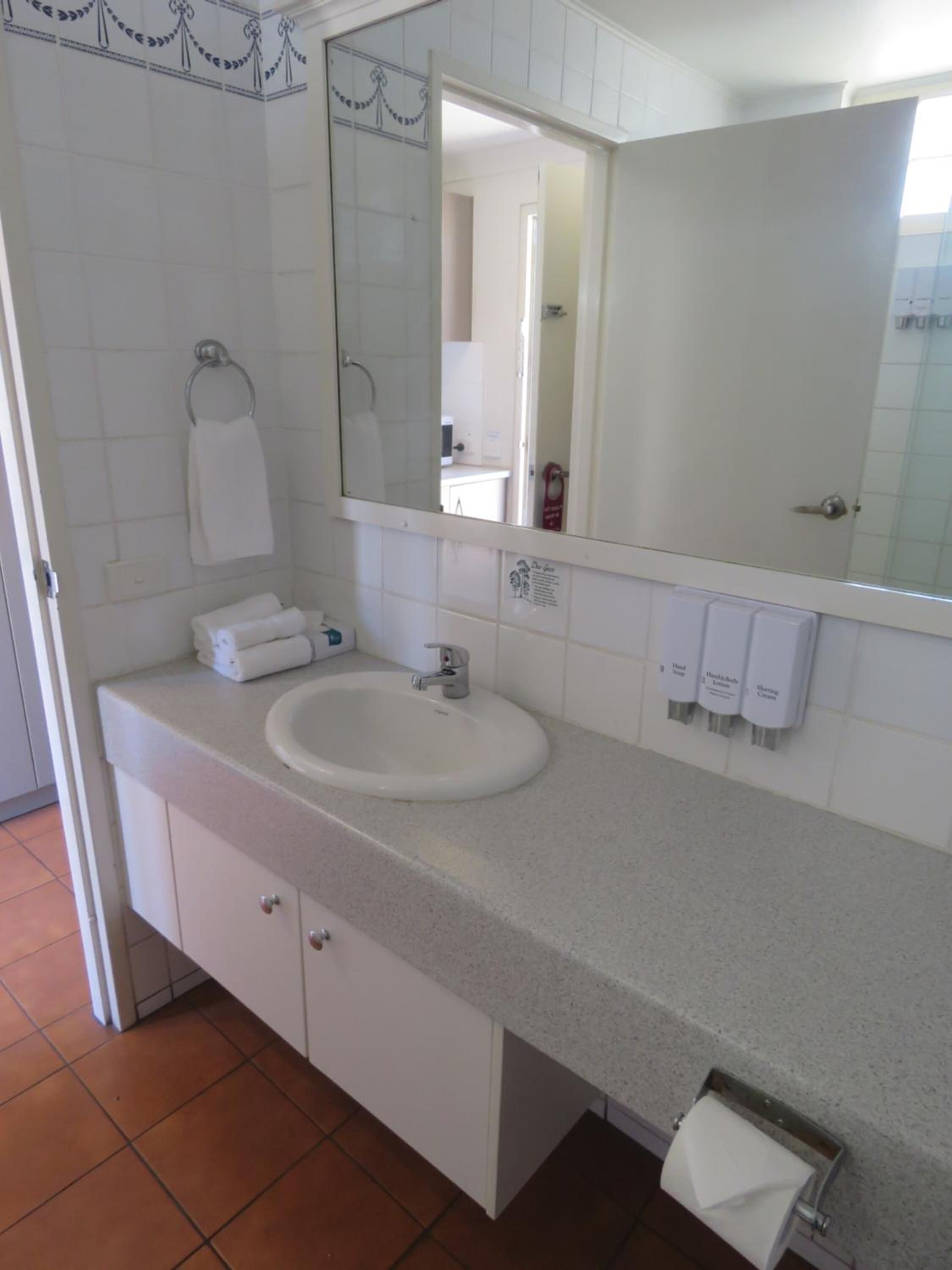 Towels, soap, shampoo, toilet paper