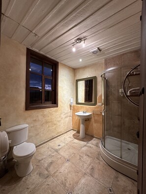 Superior Room | Bathroom | Shower, free toiletries, bidet, towels - Hotel NASS Casa del Aguila (Cuenca)