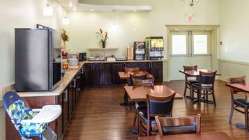 Free daily self-serve breakfast