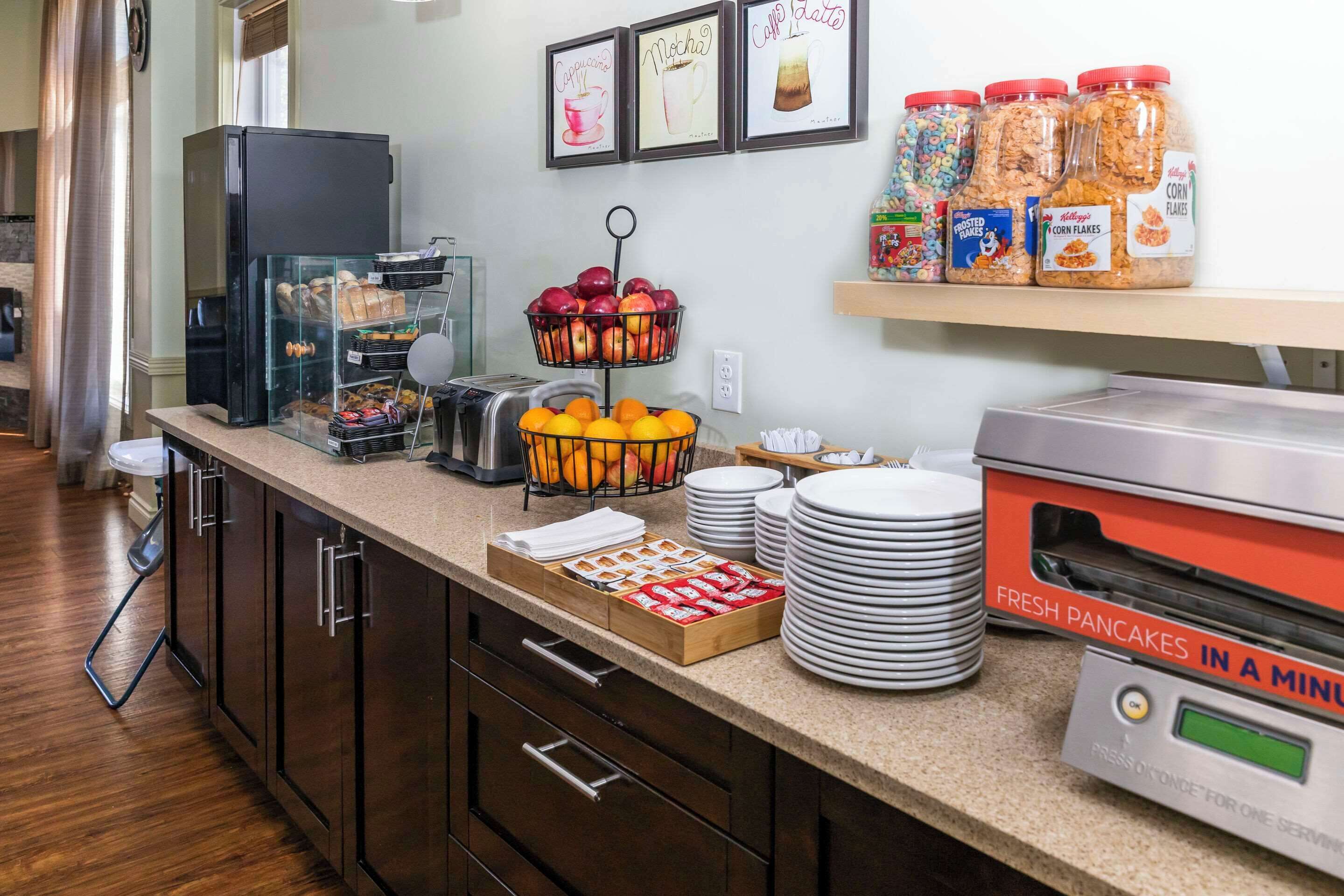 Free daily self-serve breakfast