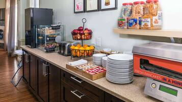 Free daily self-serve breakfast