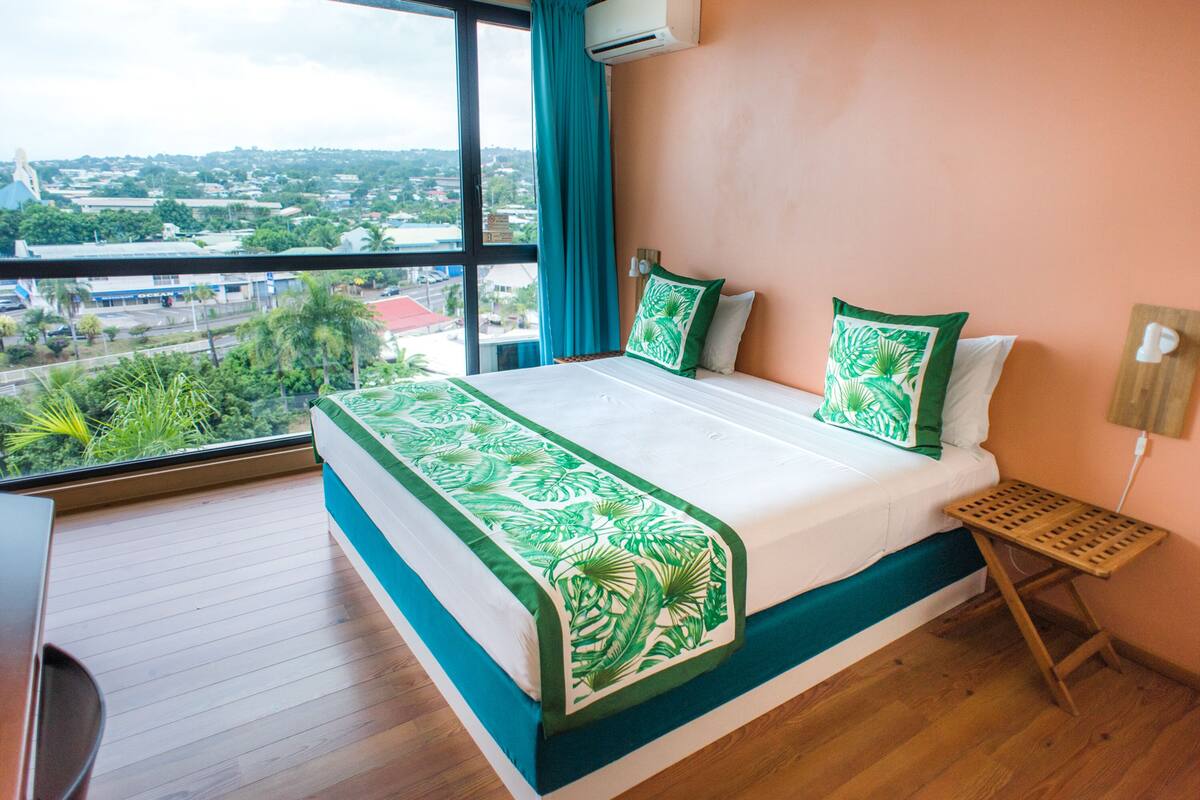 Premium bedding, Select Comfort beds, blackout drapes, soundproofing
