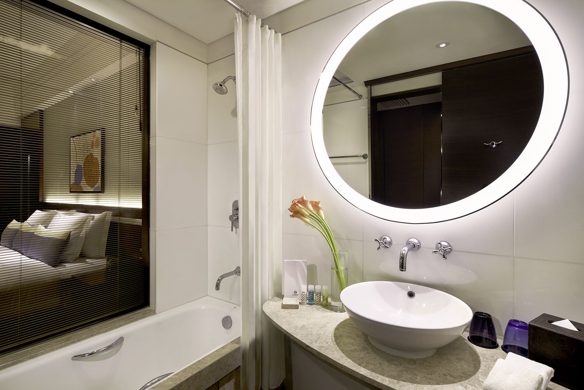 hill view room | bathroom | free toiletries, hair dryer, slippers, towels