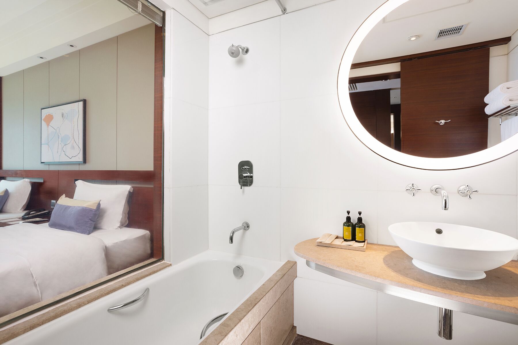 free toiletries, hair dryer, slippers, towels