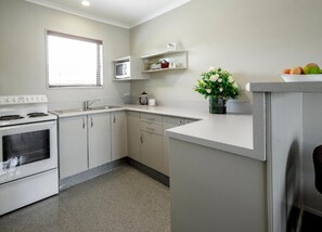 Executive Two Bedroom Suite | Private kitchenette | Mini-fridge, microwave, coffee/tea maker, electric kettle - ASURE Fairley Motor Lodge (Napier)