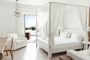 Suíte executiva, piscina particular | Roupas de cama premium, frigobar, cofres nos quartos