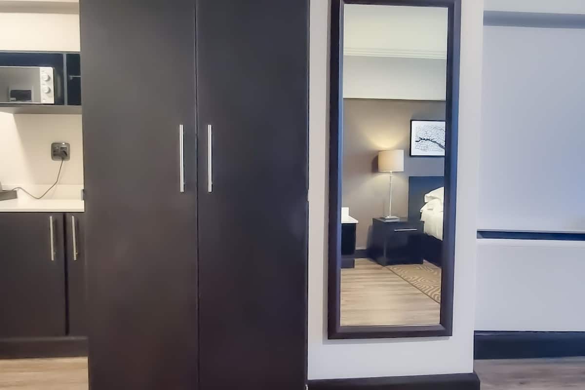 deluxe 2 sleeper shower | private kitchen | fridge, microwave, coffee/tea maker, electric kettle