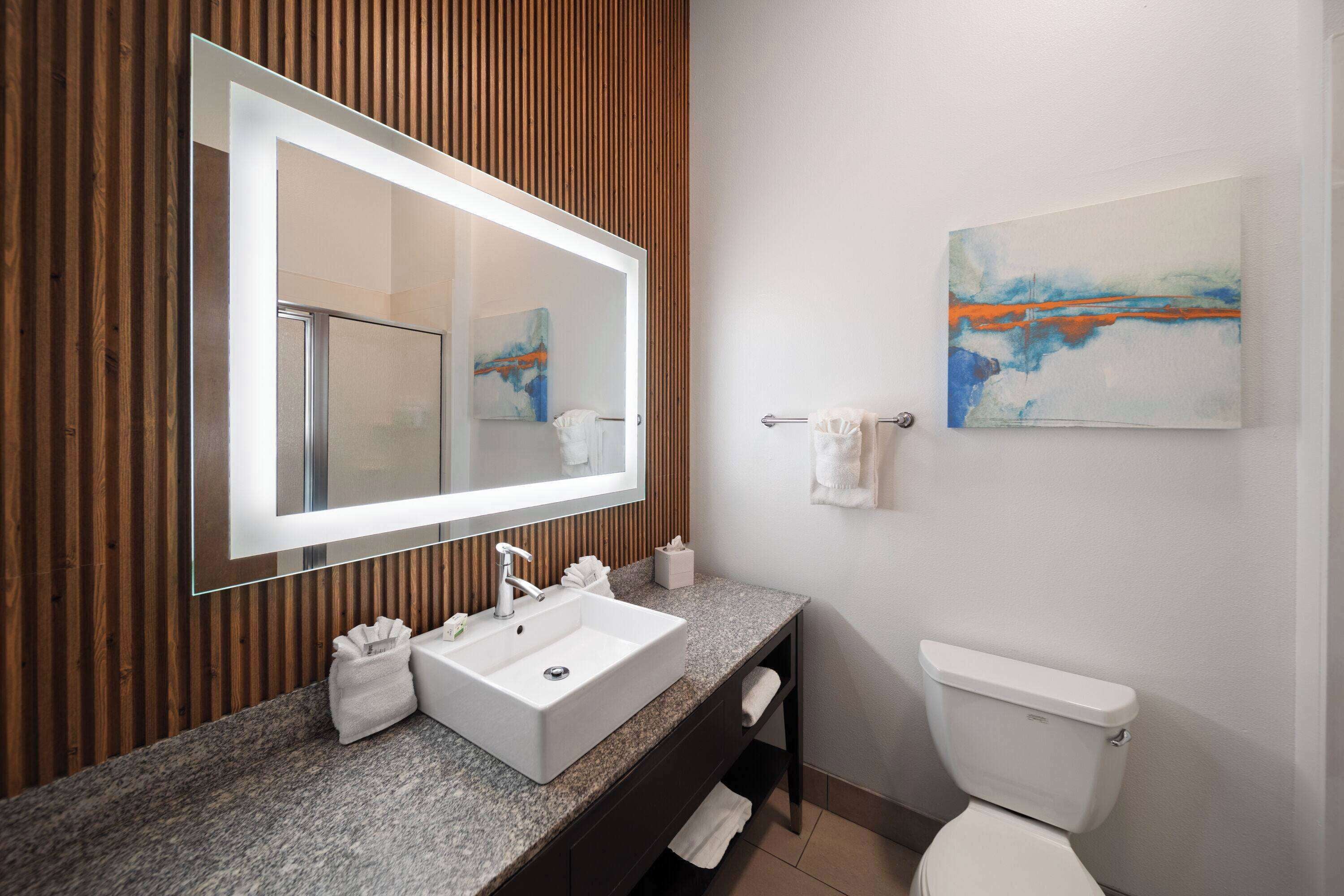 free toiletries, hair dryer, towels