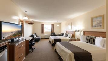 Family Room, 2 Queen Beds, Non Smoking (Only on Second floor accessible by stair) | Desk, blackout drapes, soundproofing, free WiFi