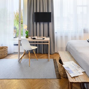 Quarto casal ou duplo superior | Roupas de cama premium, frigobar, cofres nos quartos