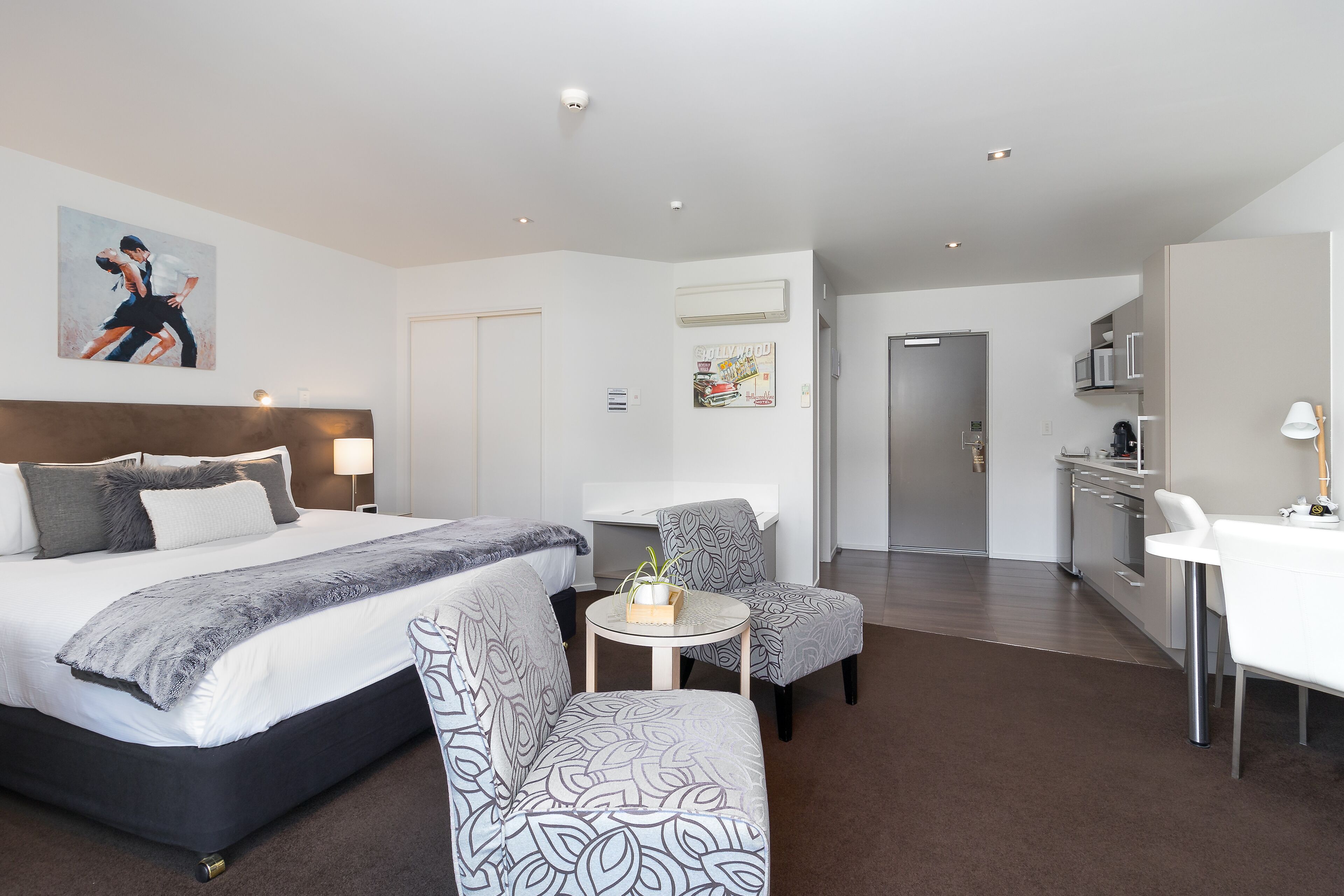 super deluxe king spa studio | desk, laptop workspace, soundproofing, iron/ironing board