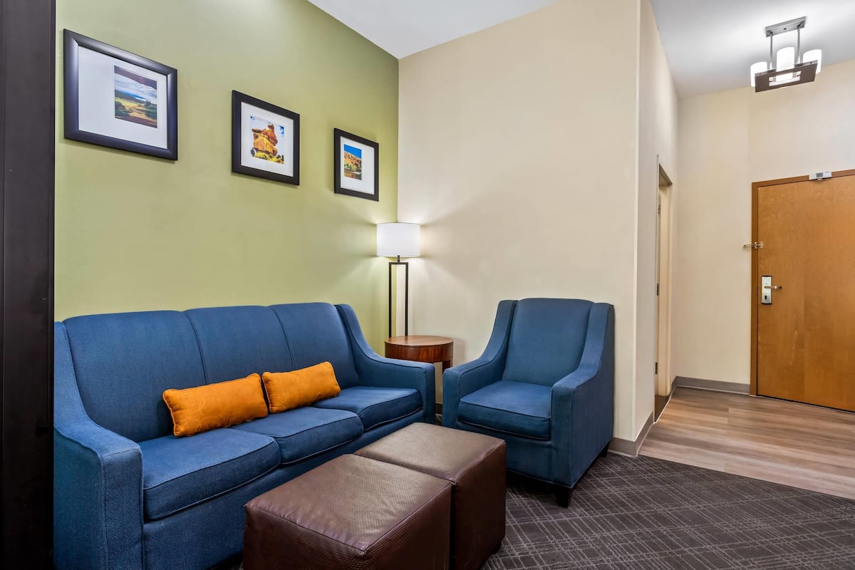 Suite, Multiple Beds, Non Smoking | Pillowtop beds, desk, laptop workspace, iron/ironing board