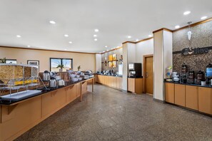 Free daily buffet breakfast