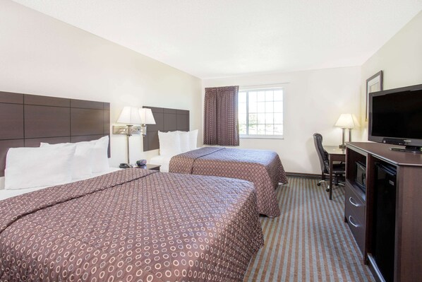 Standard Room, 2 Queen Beds | Individually decorated, individually furnished, desk, laptop workspace