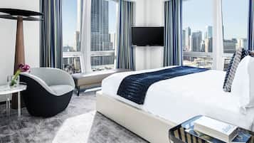 Suite (Empire State Penthouse) | 1 habitación, sábanas italianas Frette y ropa de cama de alta calidad