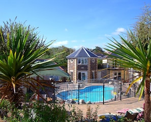 Outdoor pool, sun loungers - Porth Veor Manor, Sure Hotel Collection by Best Western (Newquay)