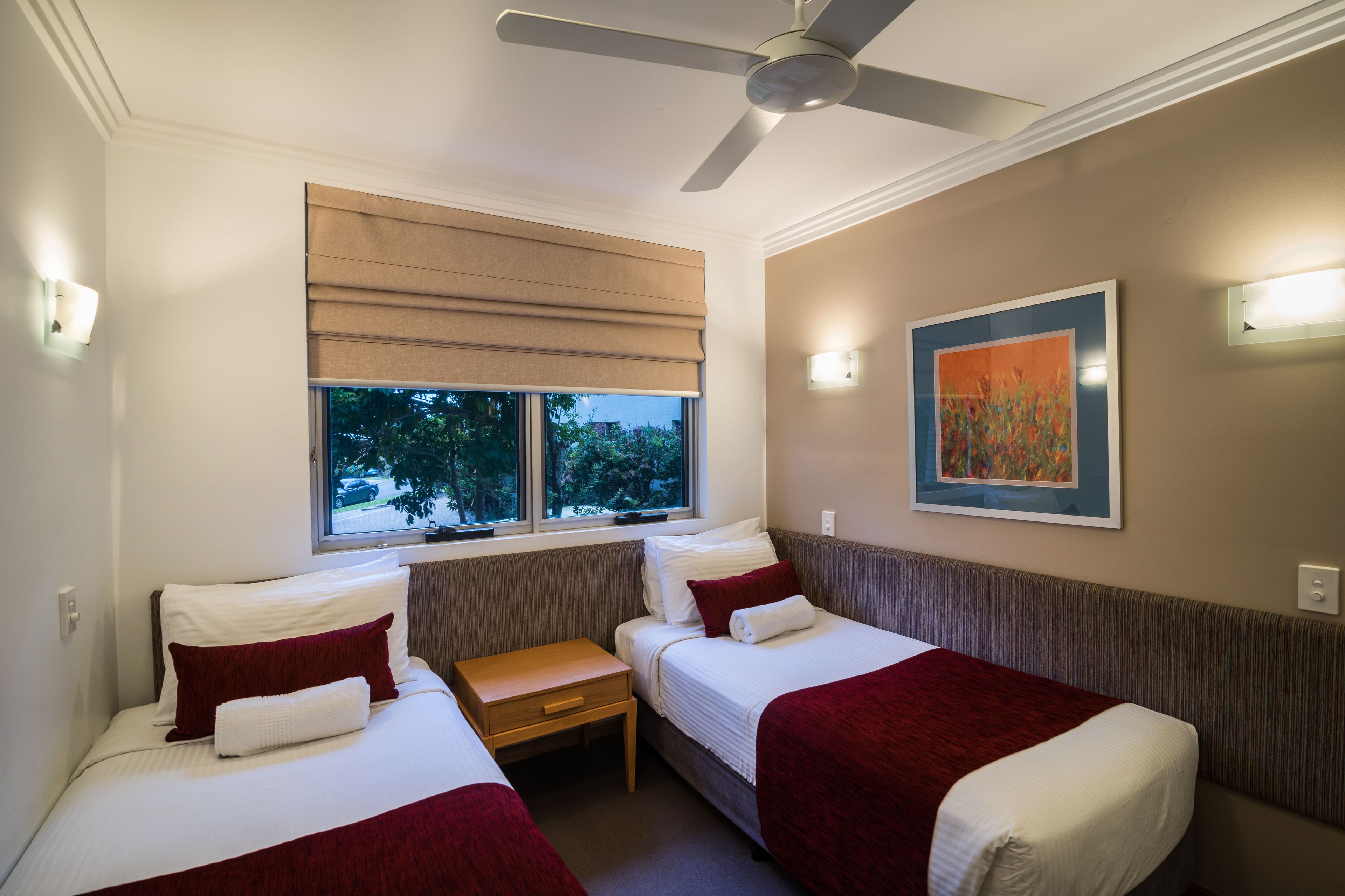 luxury apartment, 2 bedrooms, 2 bathrooms | premium bedding, pillow-top beds, blackout curtains, iron/ironing board