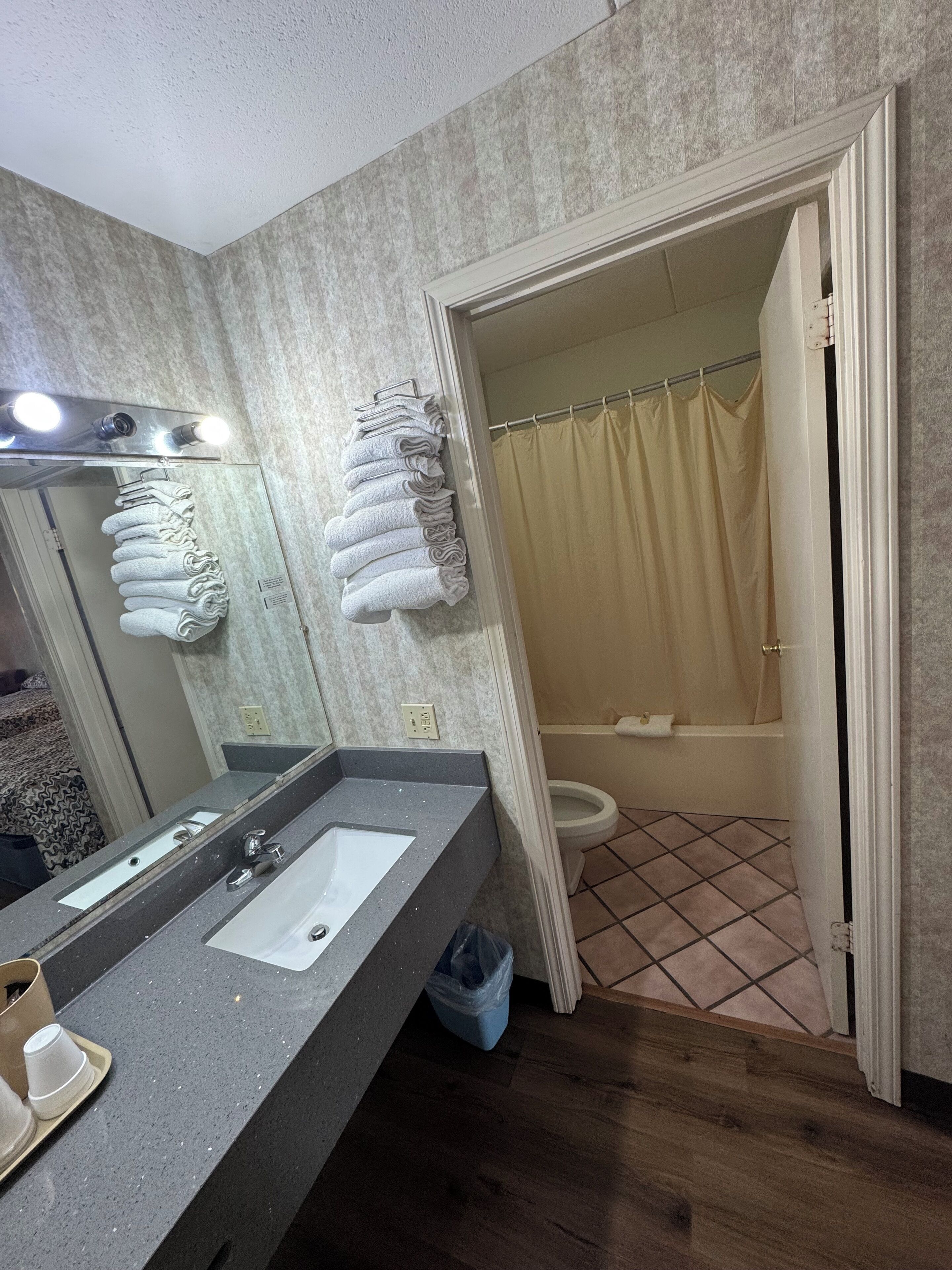Room, 2 Double Beds | Bathroom