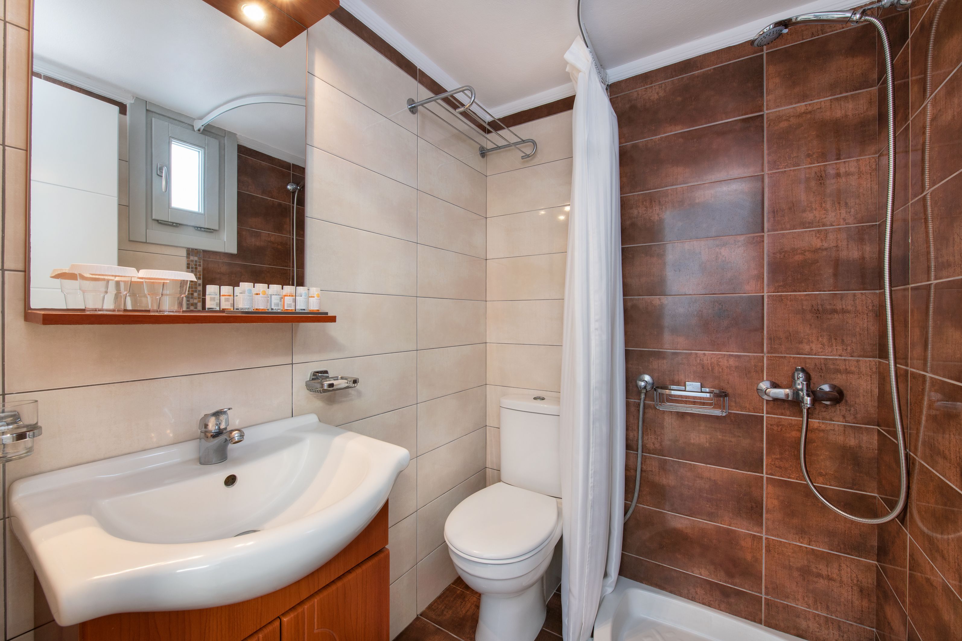 free toiletries, hair dryer, towels, soap