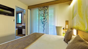 Ropa de cama de alta calidad, escritorio, sistema de insonorización