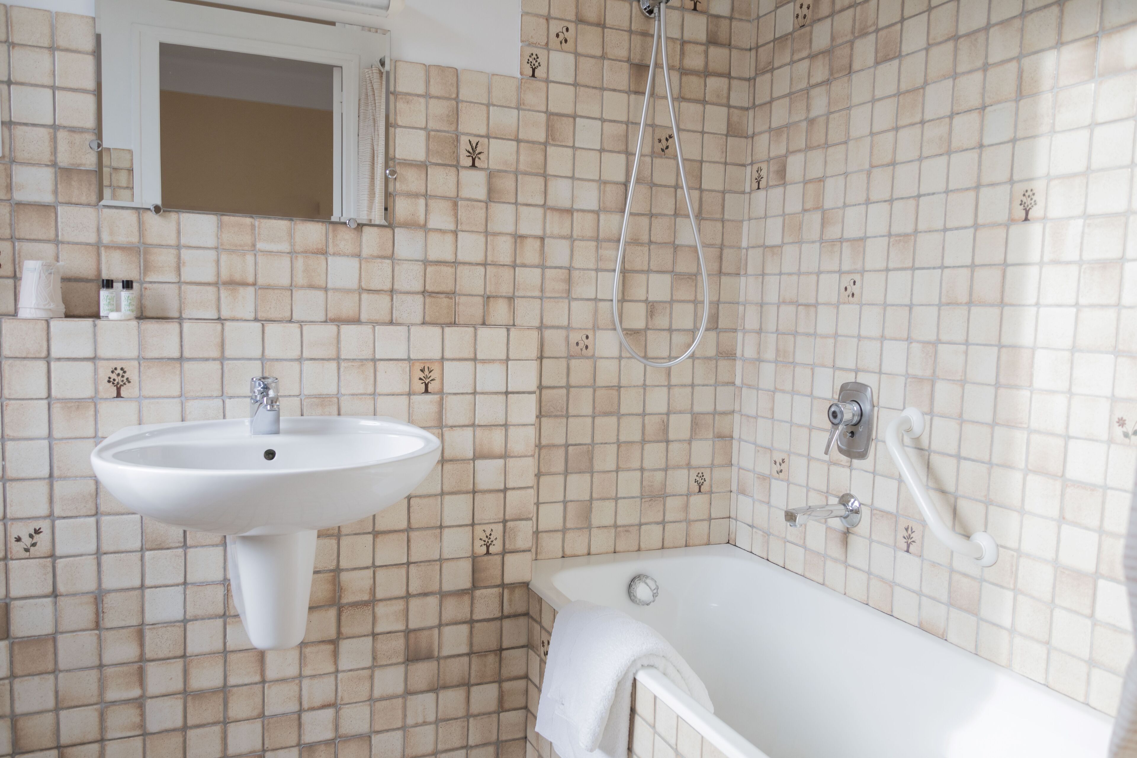 towels, soap, shampoo, toilet paper