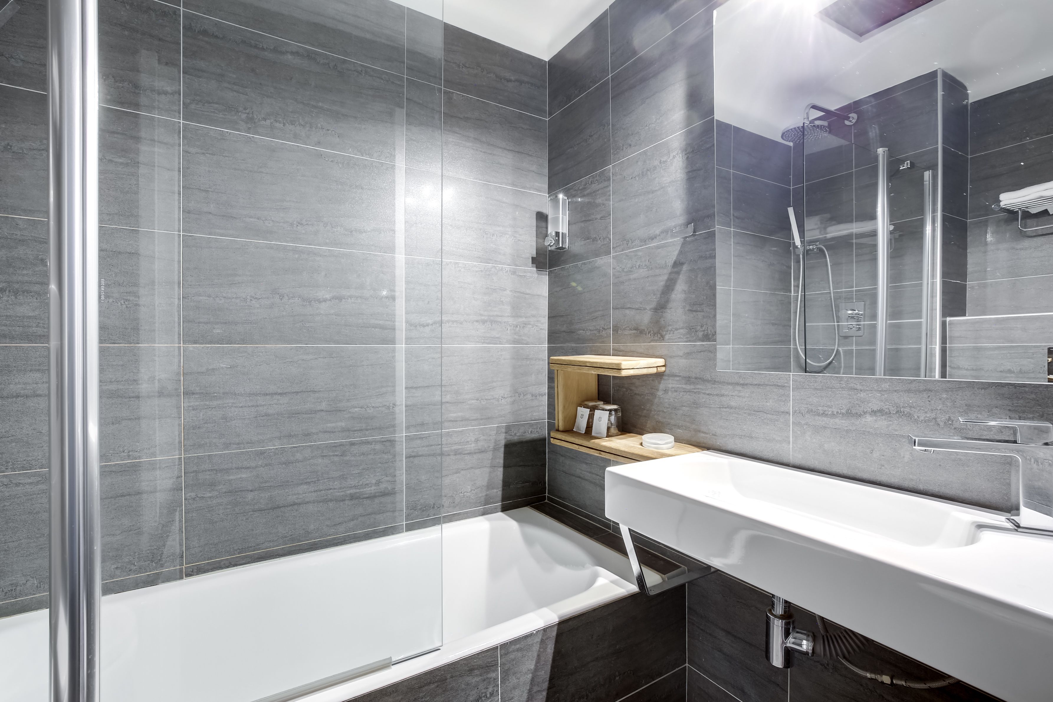 double room | bathroom | hair dryer, towels