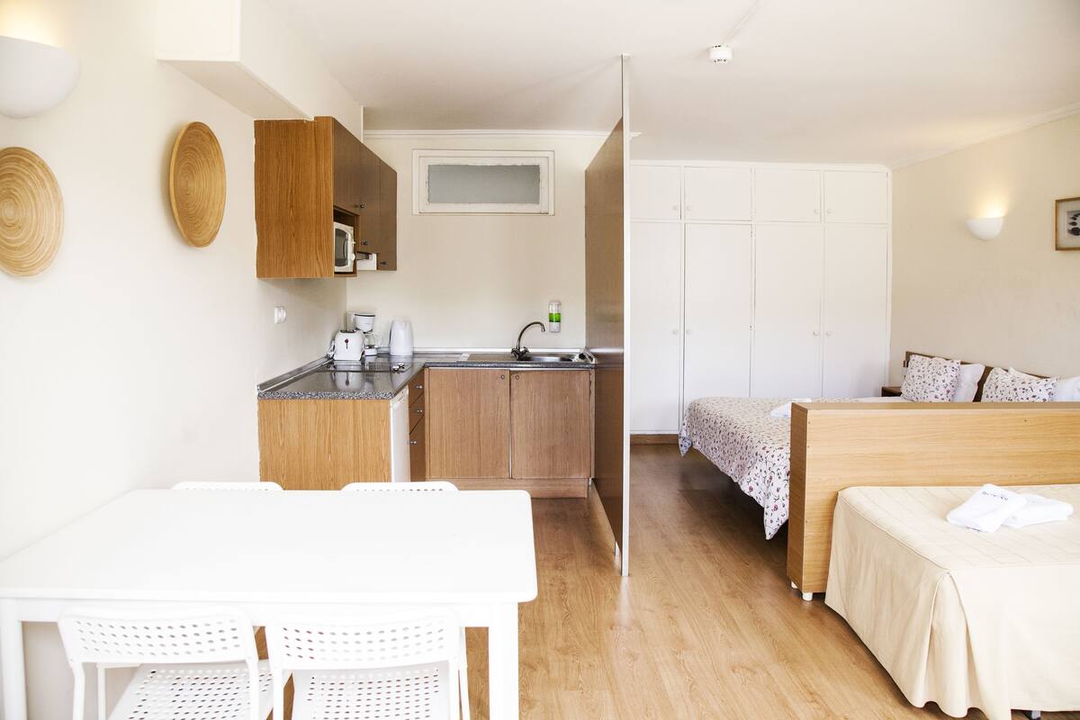 Family Studio, Patio, Garden Area | Free WiFi, bed sheets