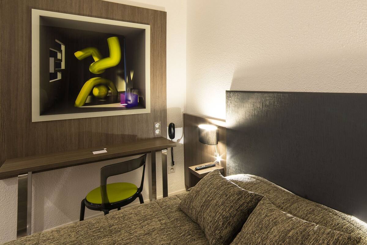 desk, blackout curtains, soundproofing, iron/ironing board