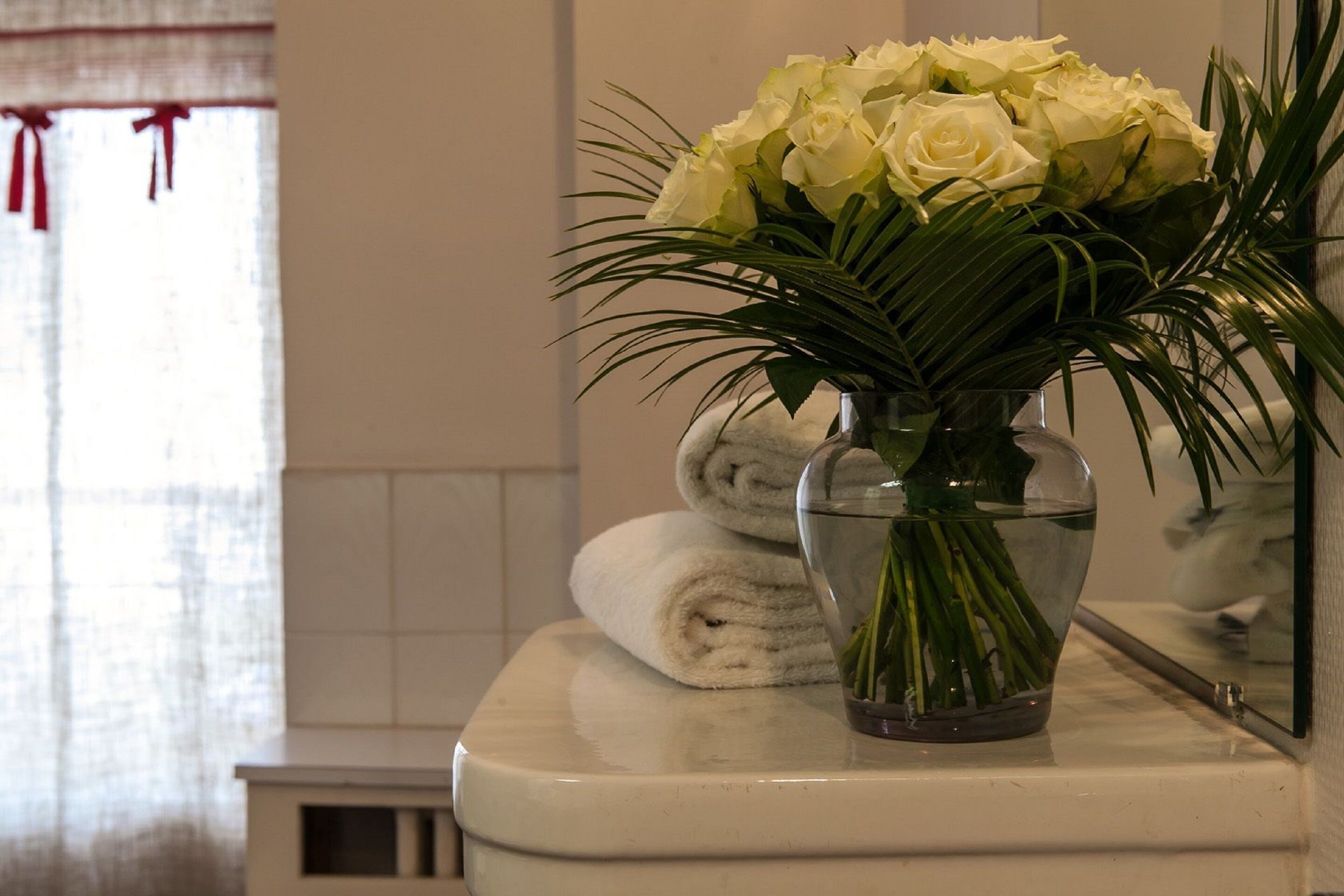 free toiletries, hair dryer, towels