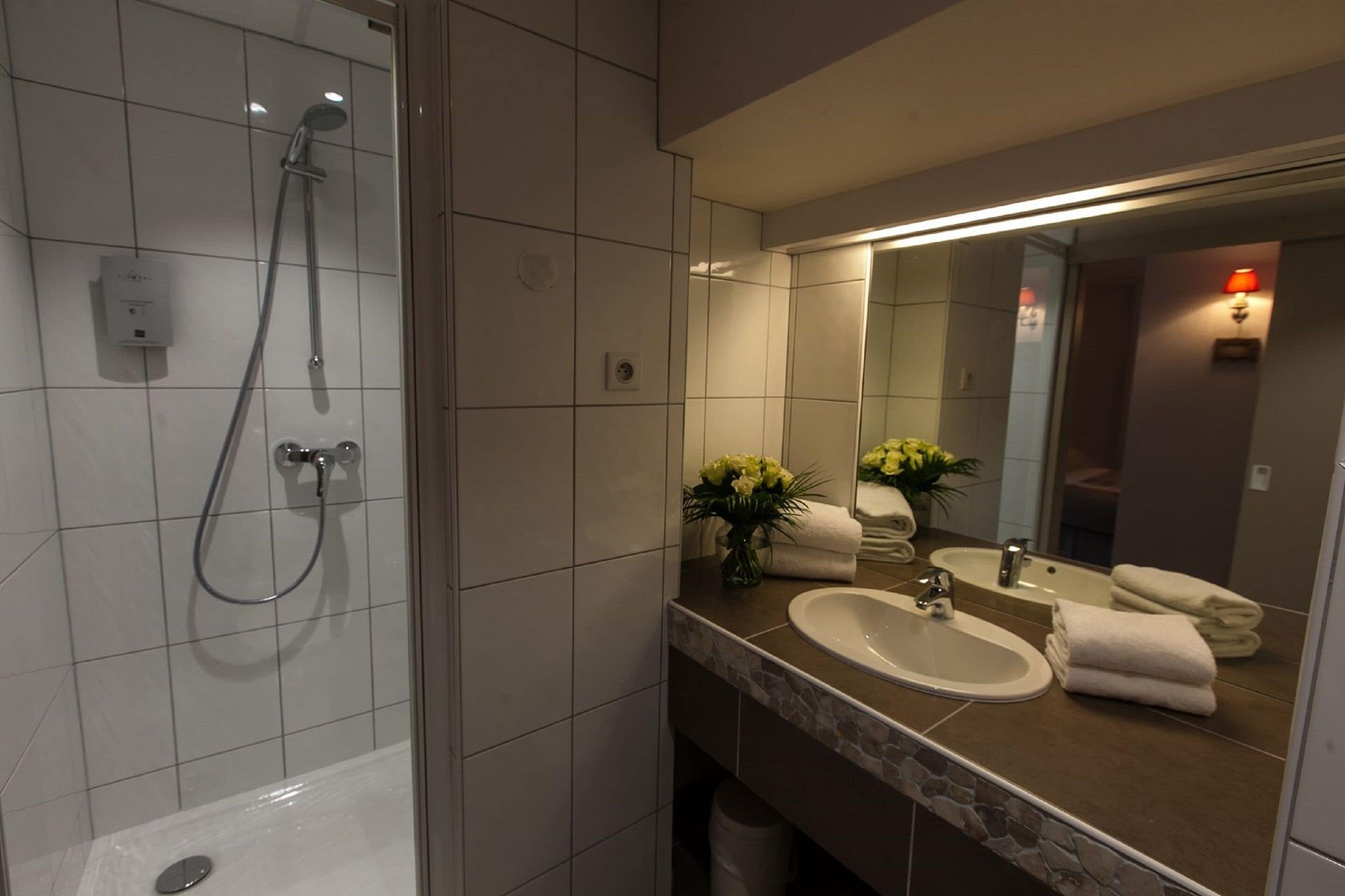 free toiletries, hair dryer, towels