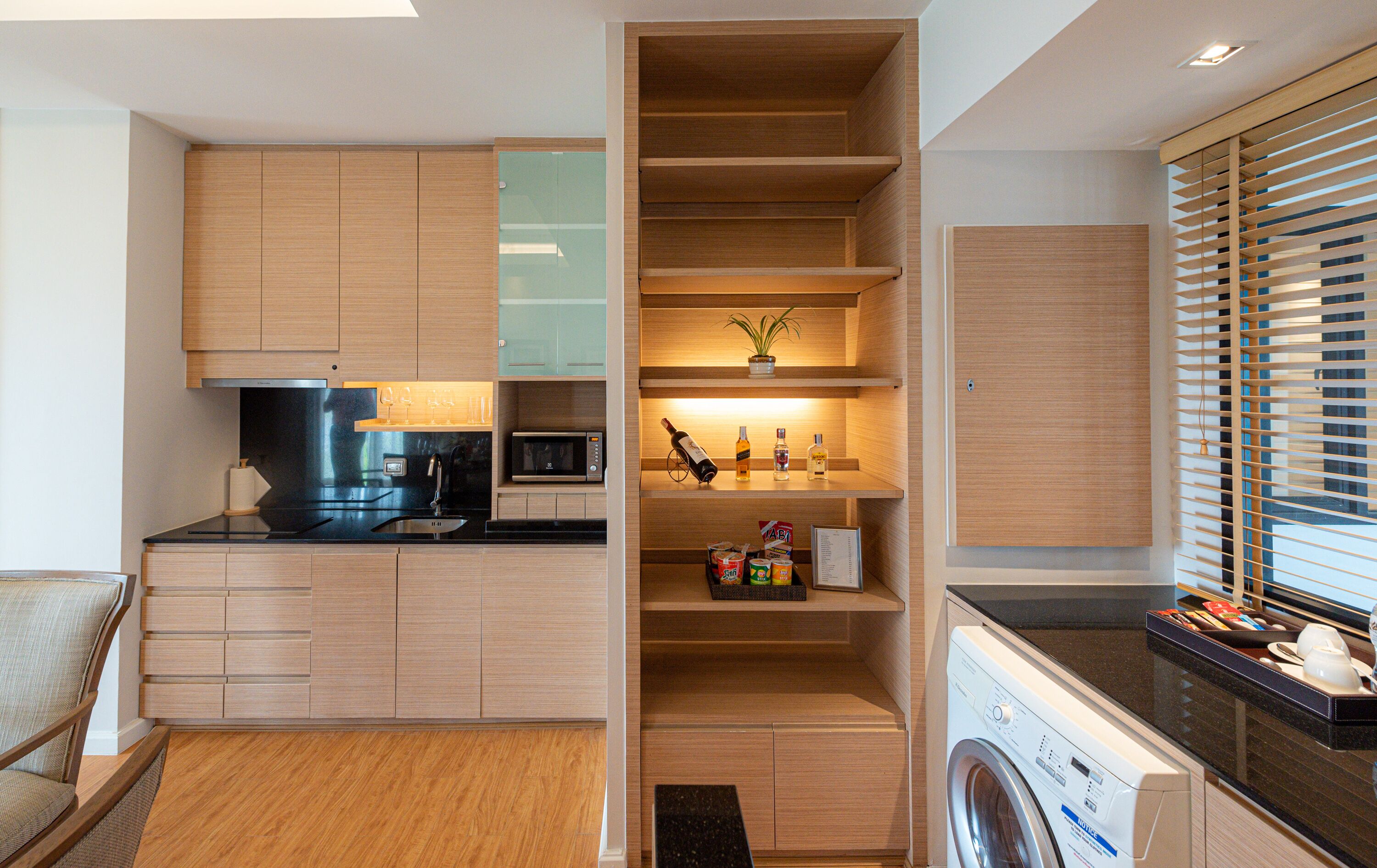 grand sky suite - free suvarnabhumi airport transfer | private kitchen | full-sized fridge, microwave, stovetop, electric kettle