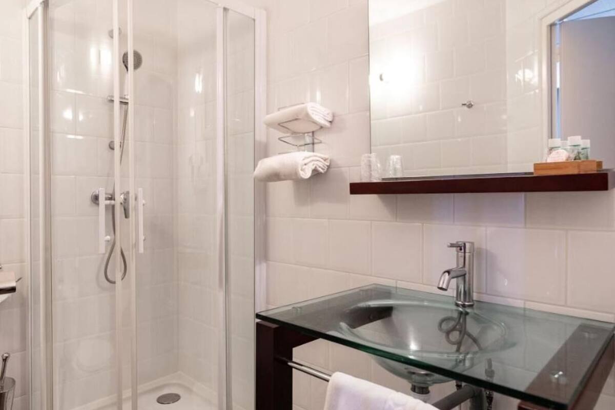 free toiletries, hair dryer, towels