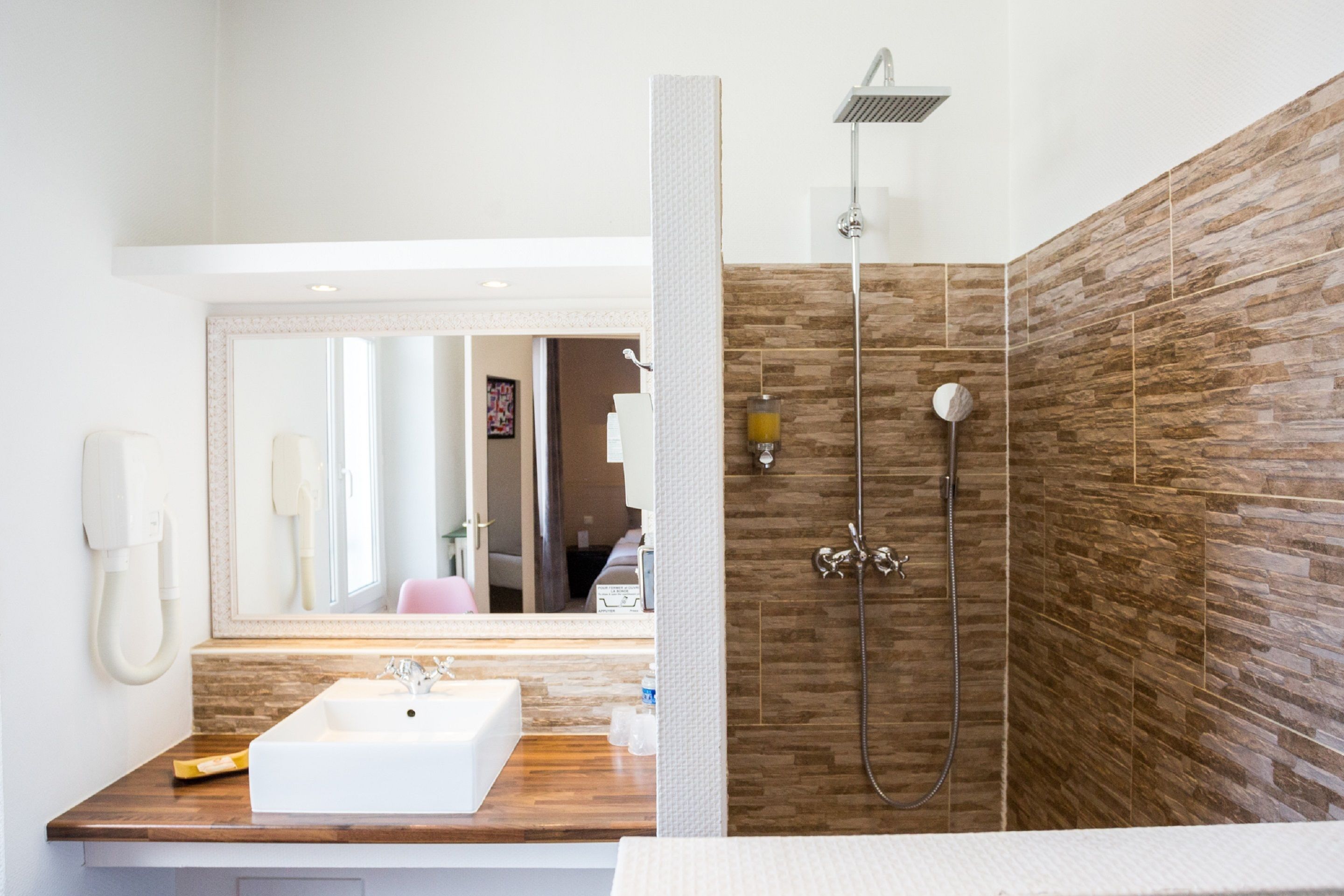 free toiletries, hair dryer, towels, soap