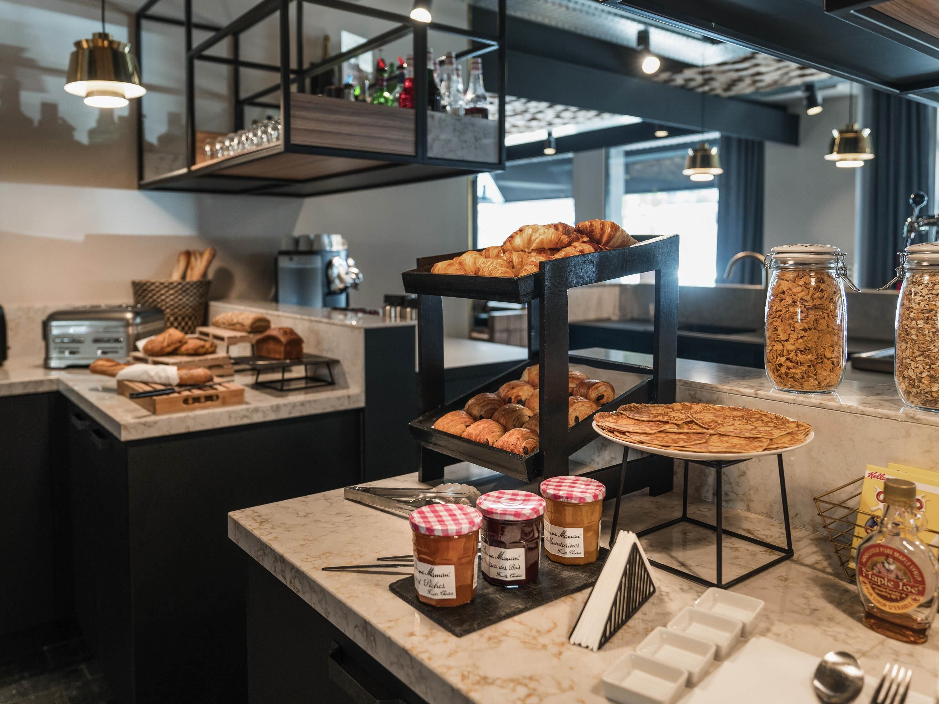 daily buffet breakfast (eur 12 per person)