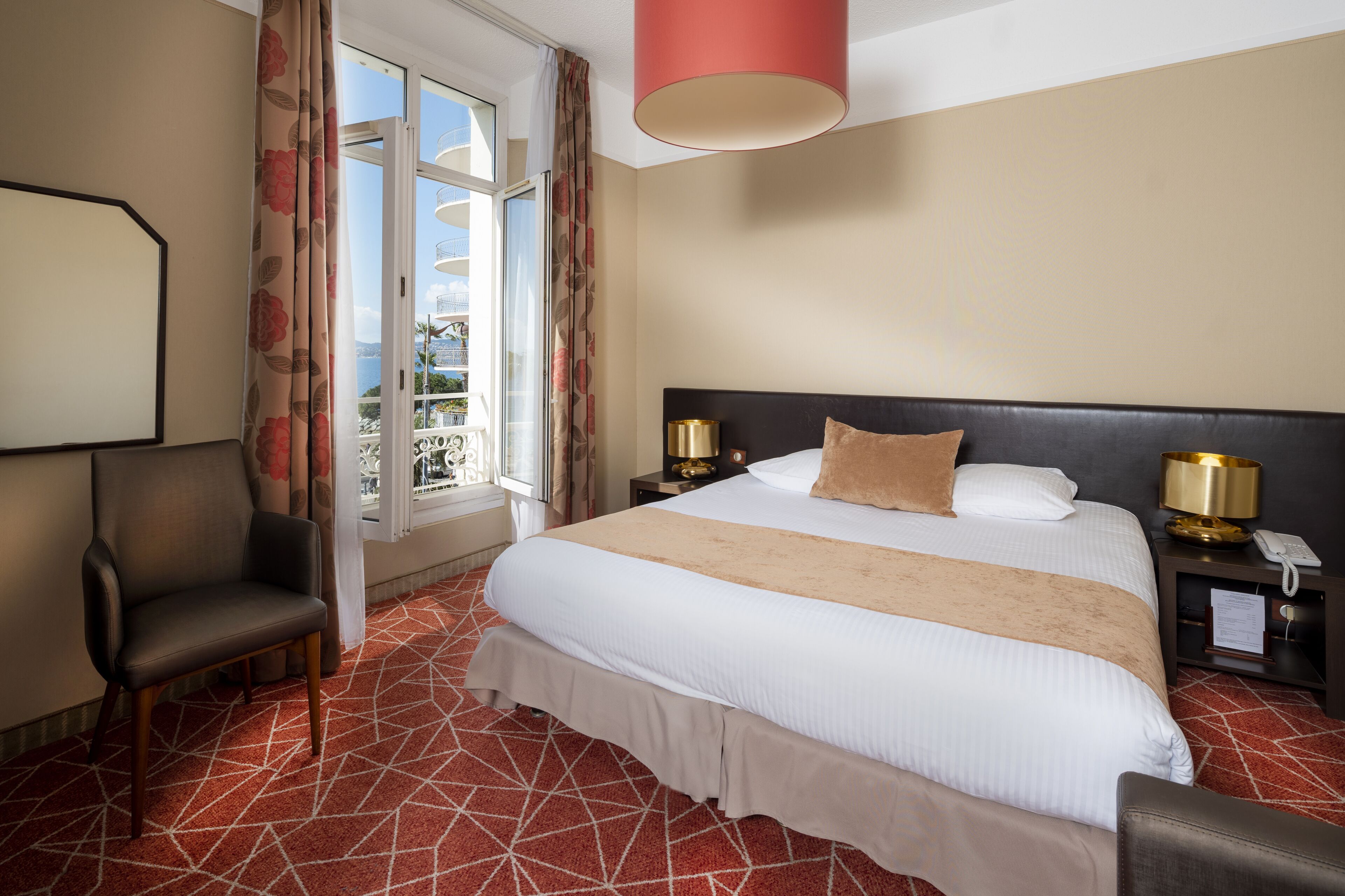 luxury double or twin room, sea view | minibar, in-room safe, desk, blackout curtains