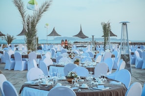 Outdoor wedding area