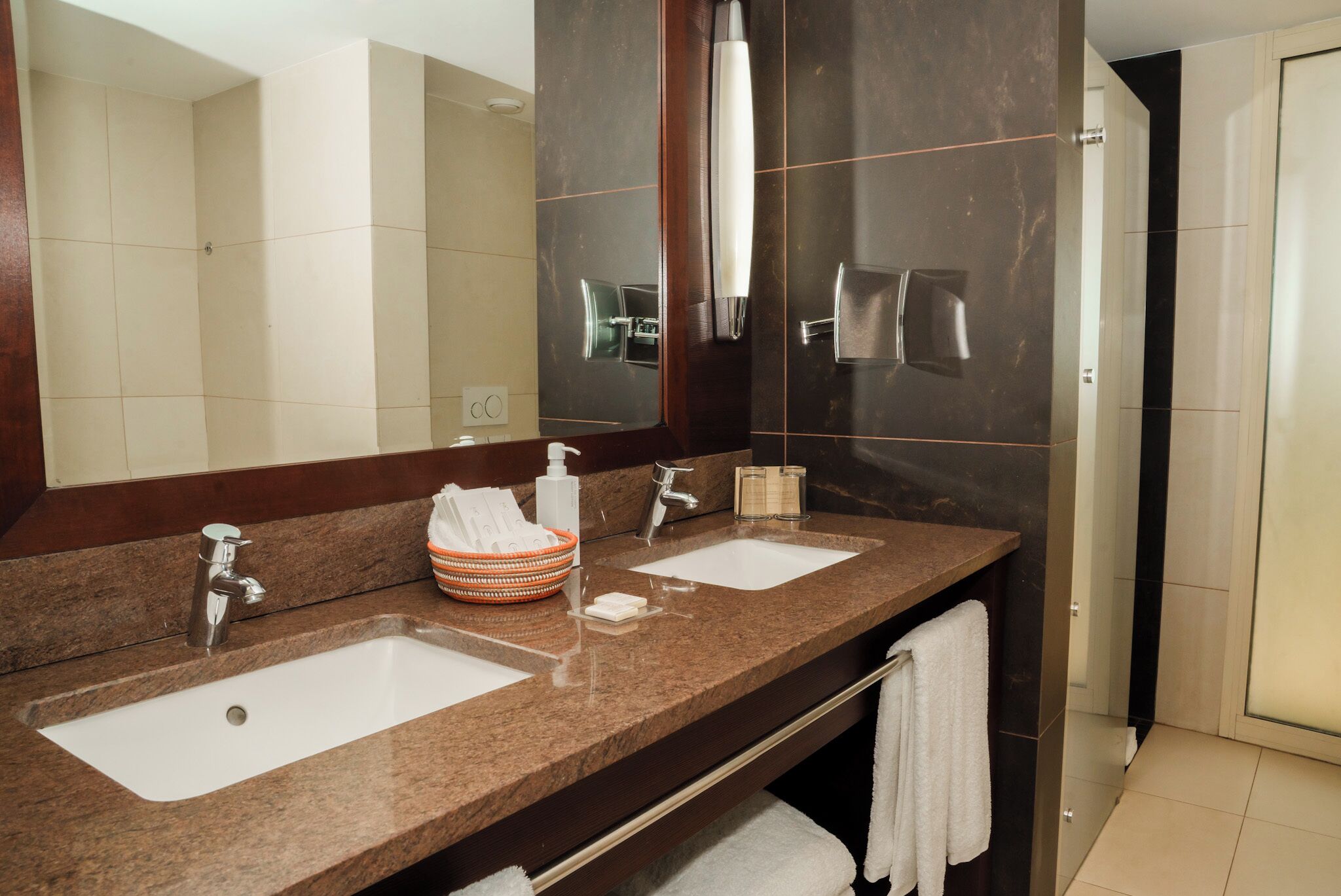 prestige room | bathroom | separate bathtub and shower, rainfall showerhead, free toiletries