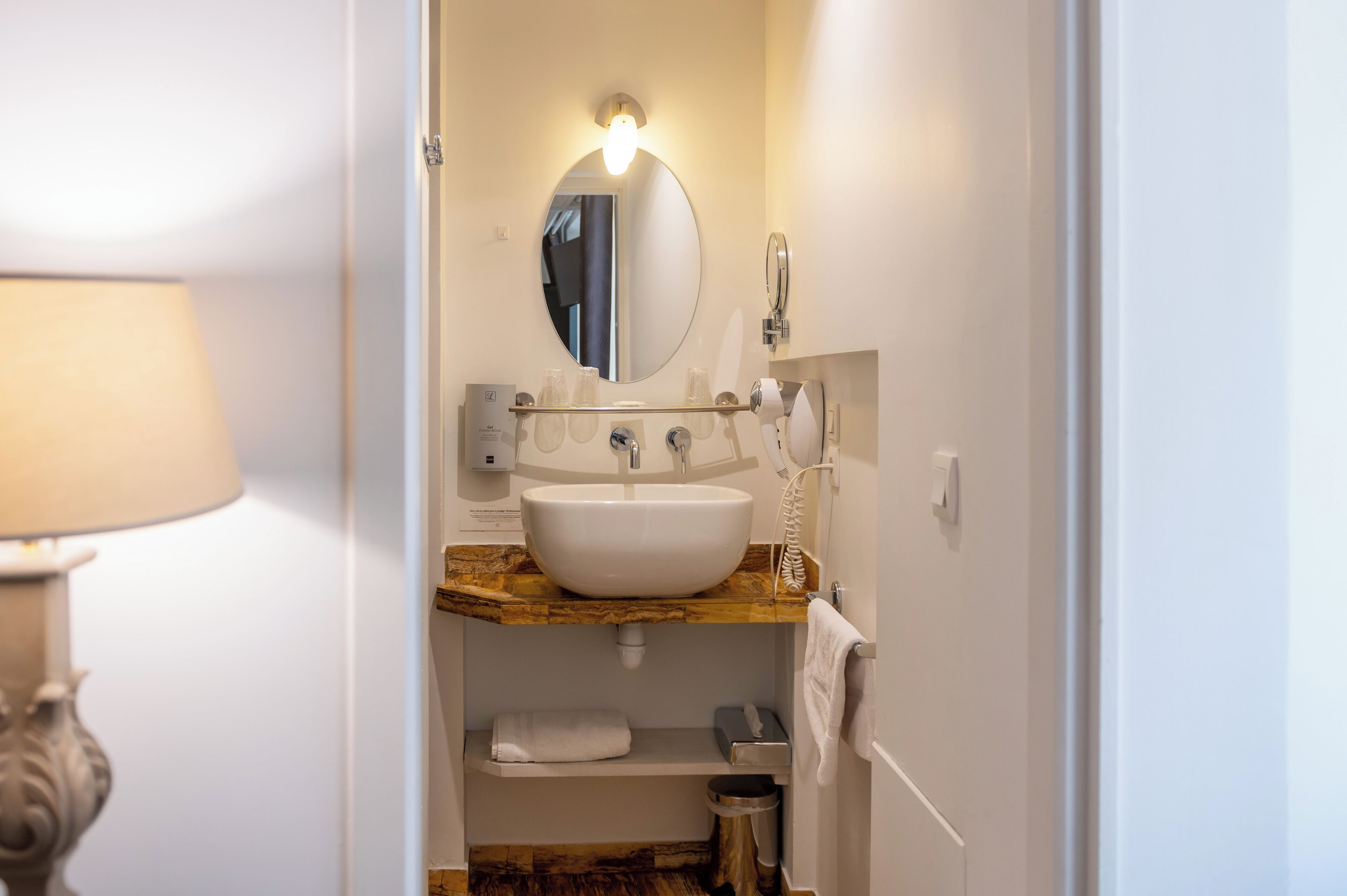 standard double montagnarde | bathroom | eco-friendly toiletries, hair dryer, towels, soap
