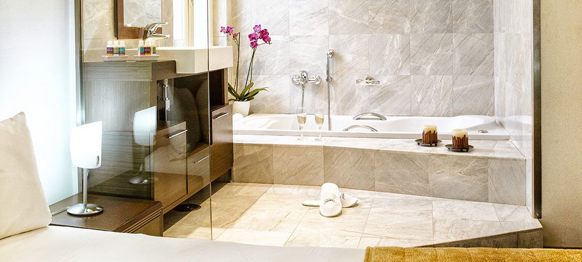 free toiletries, hair dryer, slippers, towels