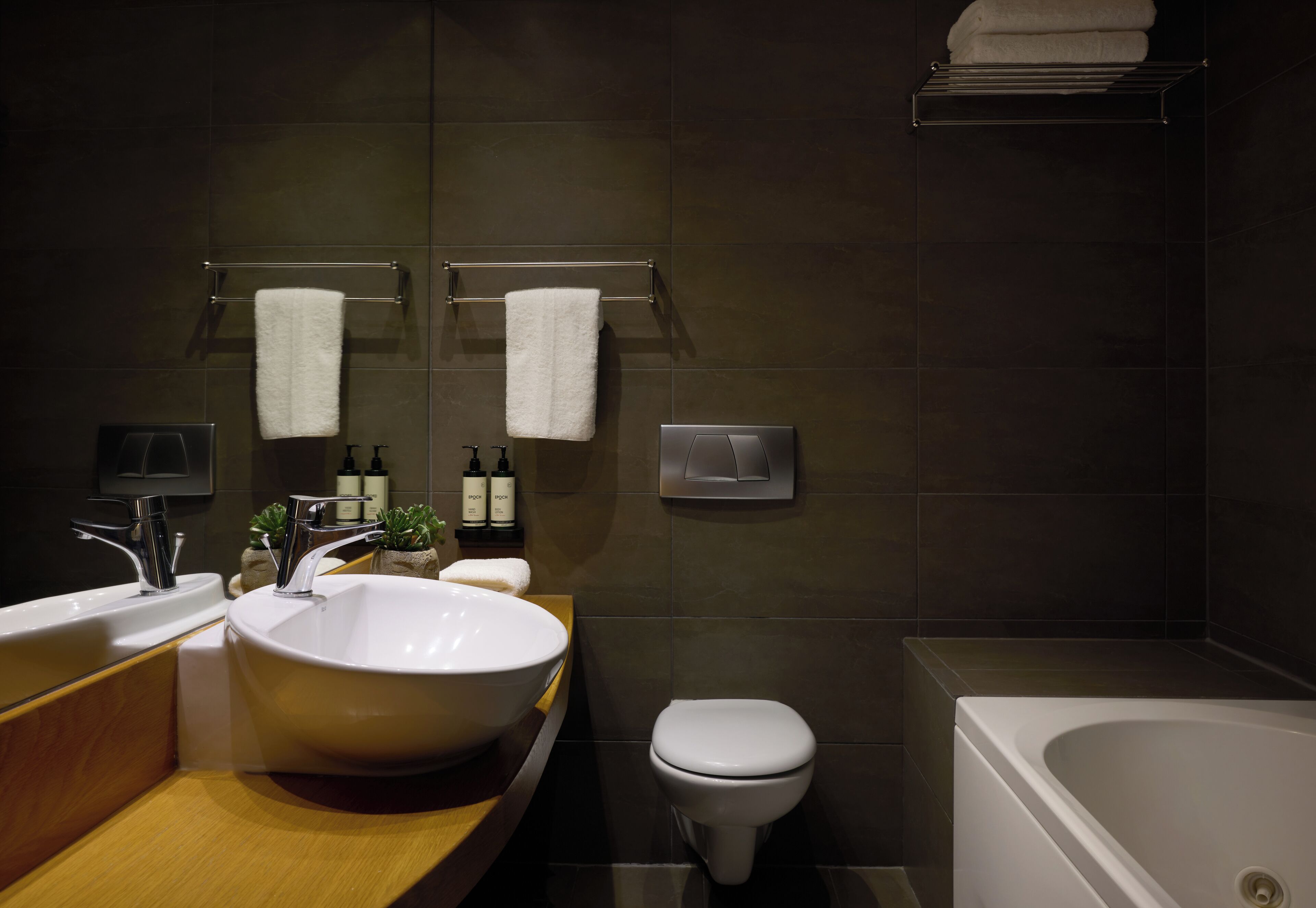 free toiletries, hair dryer, bathrobes, slippers