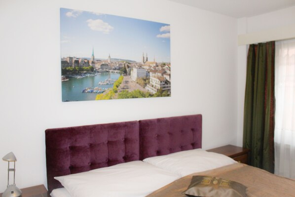Double Room | Premium bedding, pillowtop beds, in-room safe, desk - Hotel Villette (Zürich)