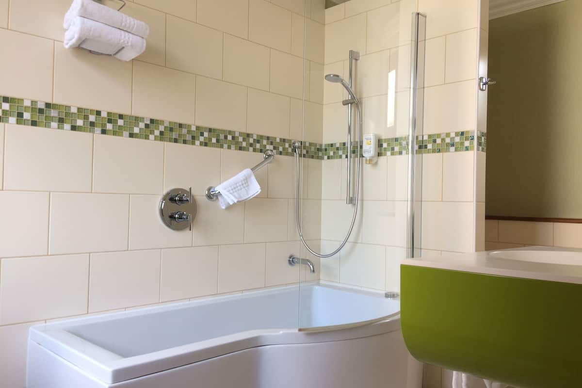double room, balcony | bathroom | hair dryer, towels, soap, shampoo