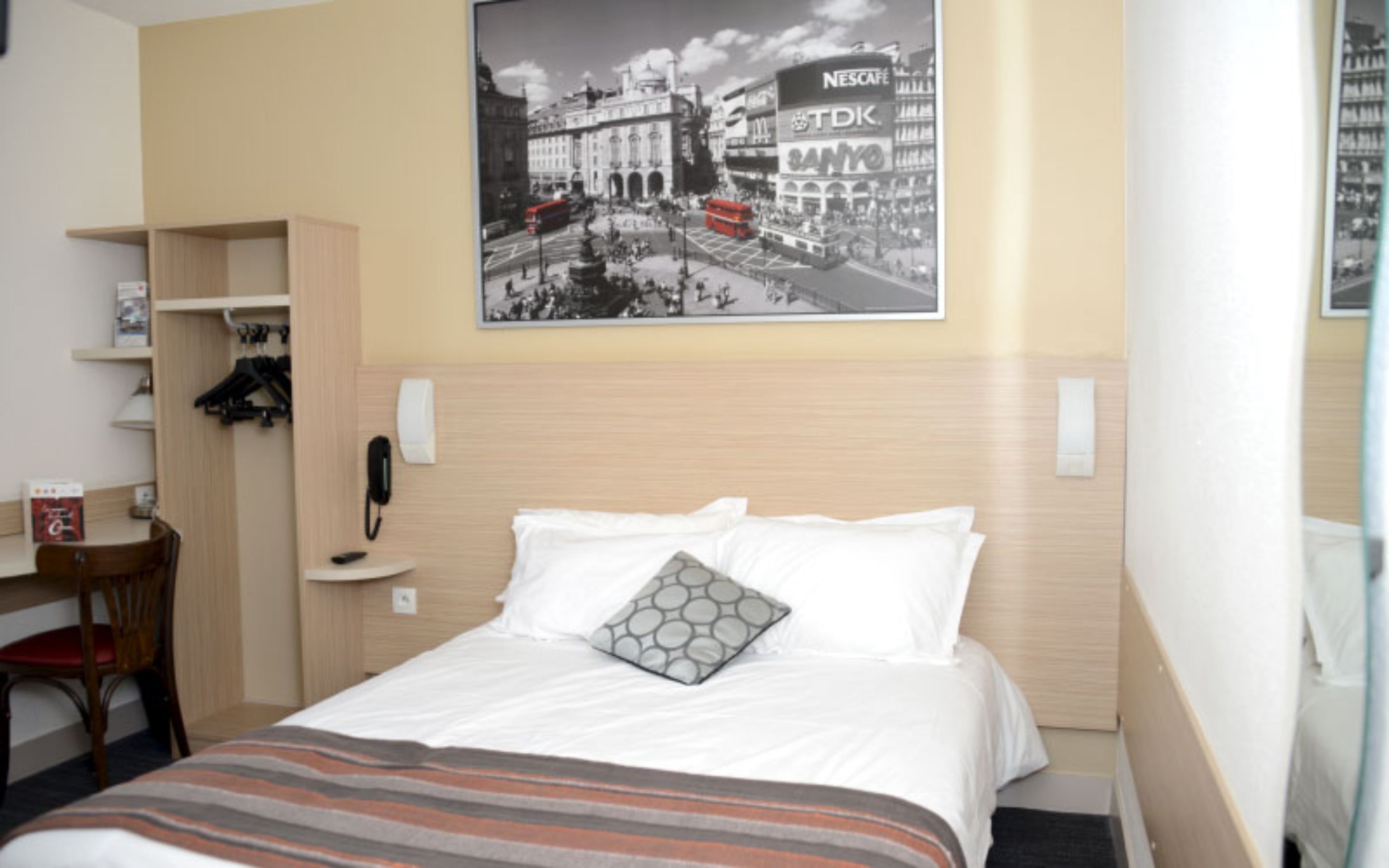 comfort double room | premium bedding, desk, soundproofing, iron/ironing board