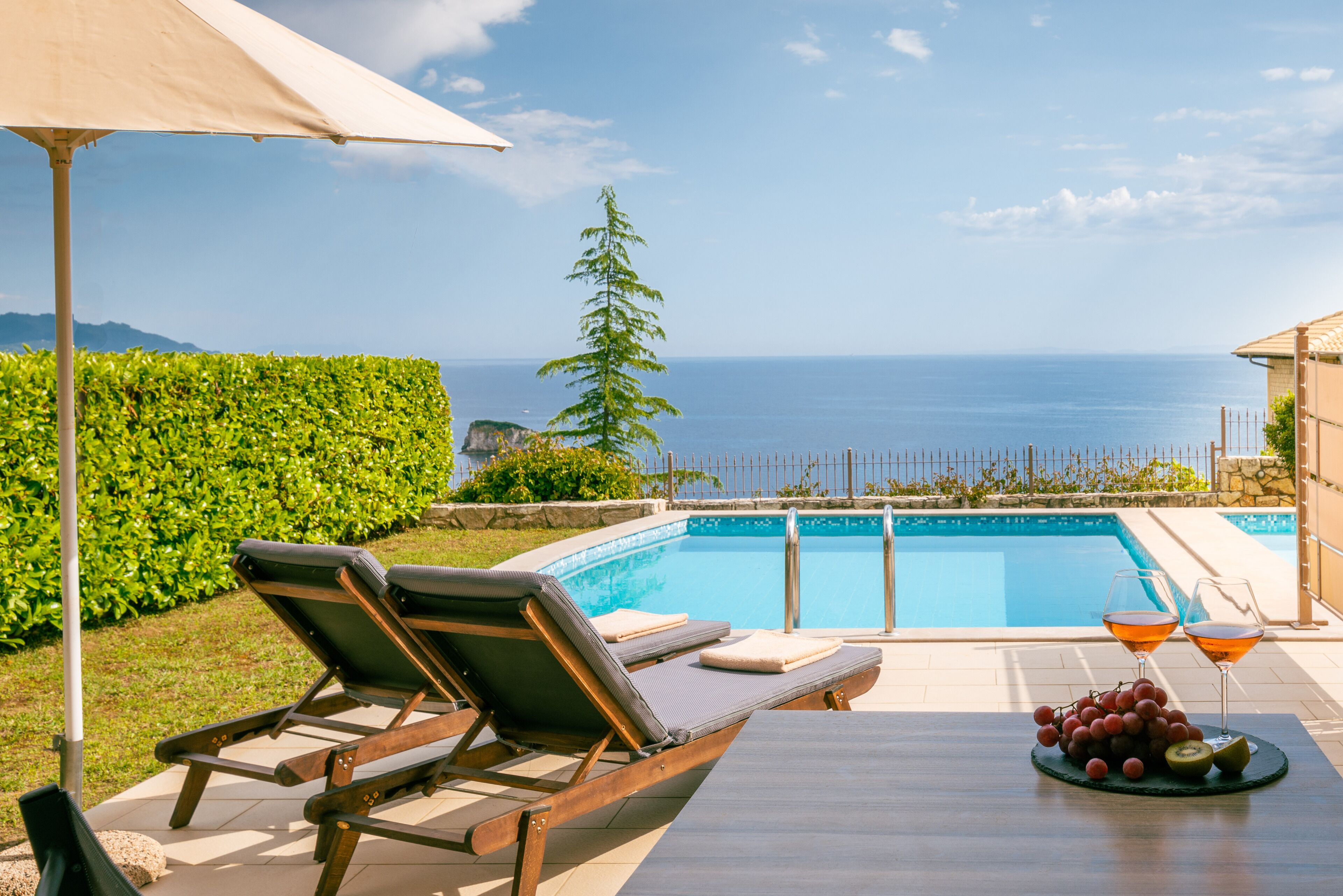 Executive Double Room, Private Pool, Sea View | Terras