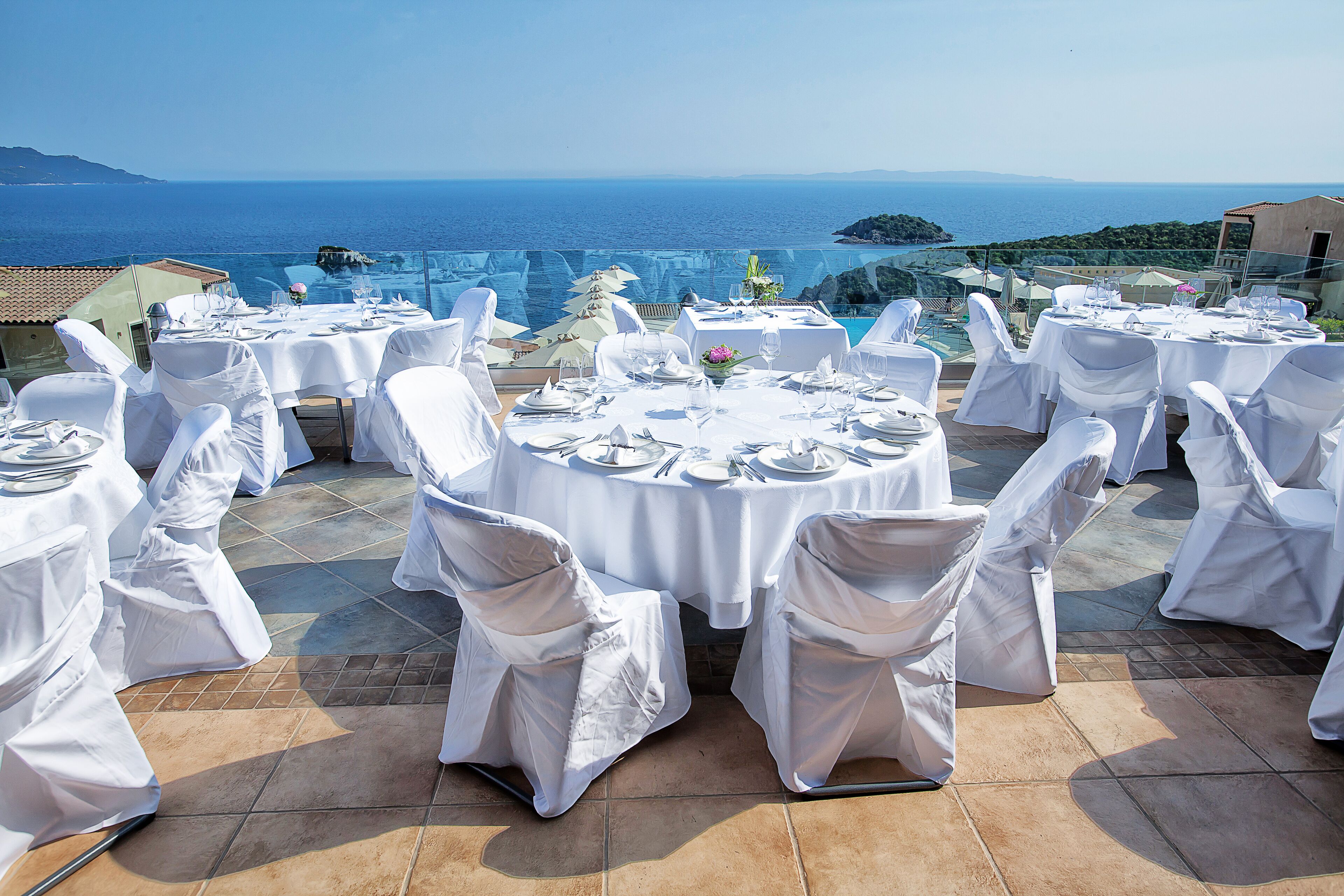 outdoor banquet area