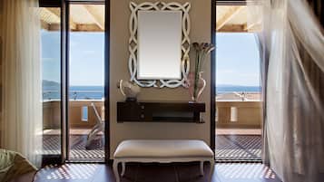 Deluxe Junior Suite, Sea View | 1 bedroom, premium bedding, down comforters, pillowtop beds