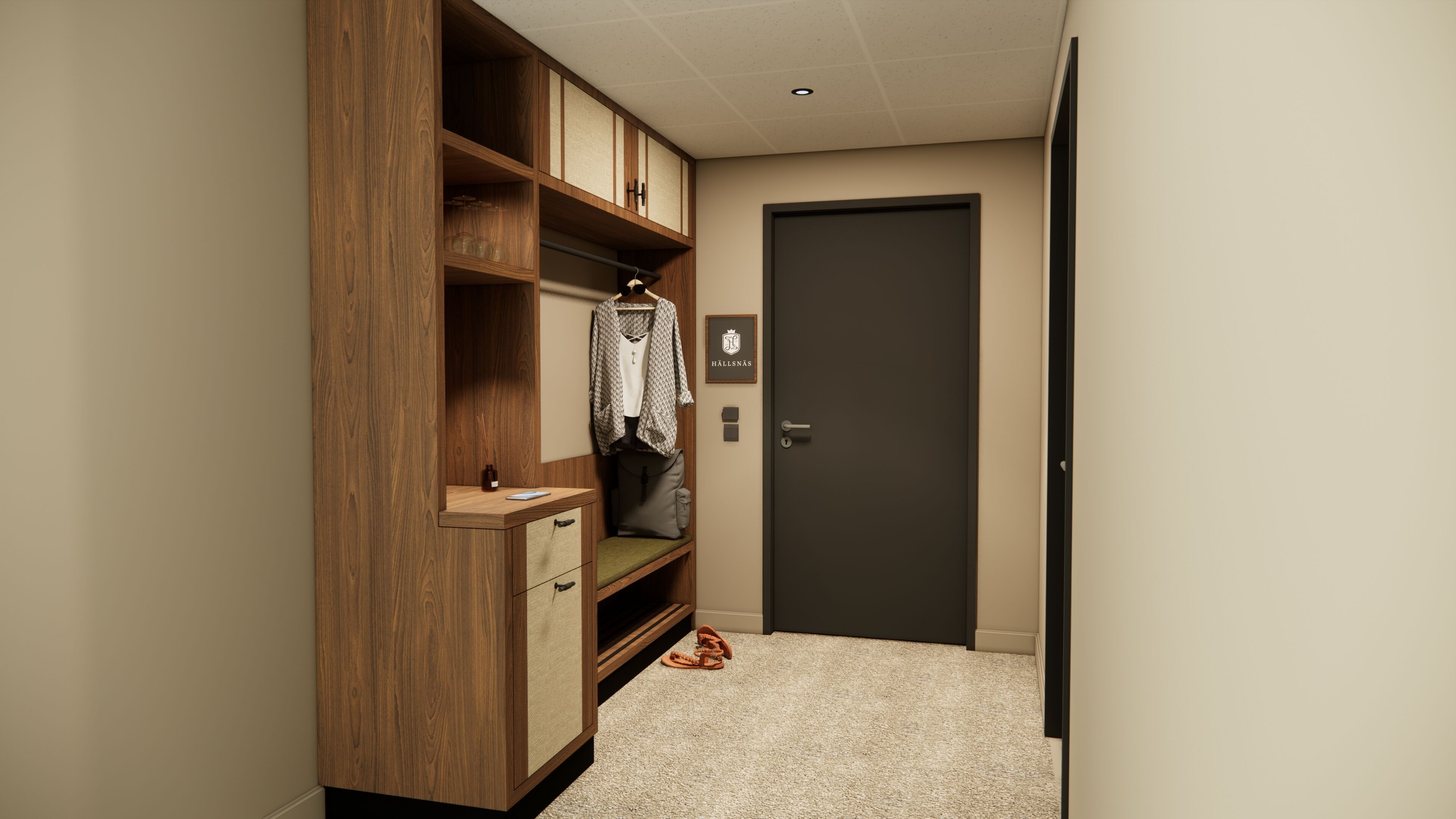 2 bedrooms, desk, blackout curtains, soundproofing