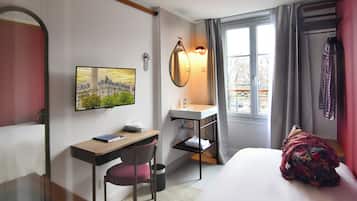 Business eenpersoonskamer, 1 eenpersoonsbed | Luxe beddengoed, een kluis op de kamer, een bureau