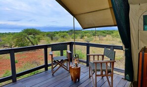 Luxury Tent, 1 King Bed, Courtyard View | Terrace/patio - Tshukudu Game Lodge (Hoedspruit)
